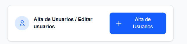 Alta de usuarios