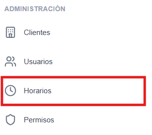 Módulo Horarios